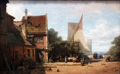Old Tavern Near Starnberger See by Carl Spitzweg